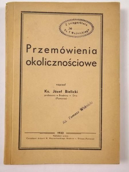 Bielicki Józef - Przemówienia okolicznościowe, 1931 r.