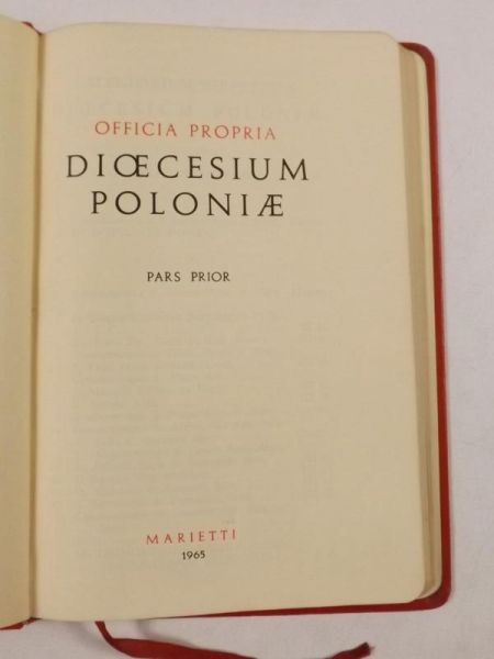 Officia propria dioecesium Poloniae. Pars Prior