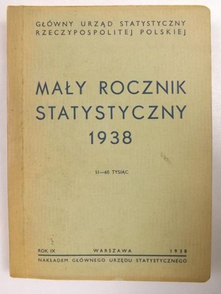 Mały Rocznik Statystyczny, 1938 r.