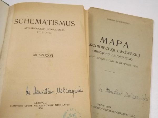 Schematismus Archidioecesis Leopoliensis Ritus Latini + Mapa Archidiecezji Lwowskiej, 1936 r.
