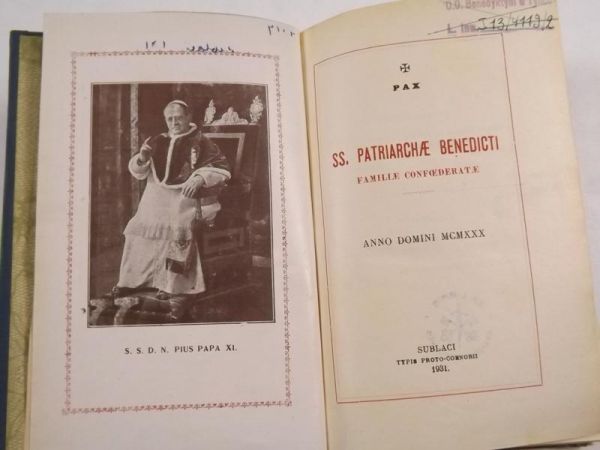 SS. Patriarchae Benedicti familiae confoederatae, 1931 r.