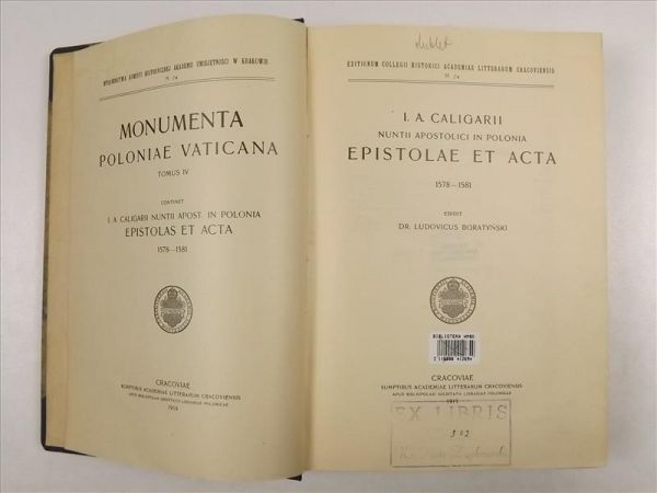 Epistolae et Acta 1578-1581. Tomus IV, 1915 r.