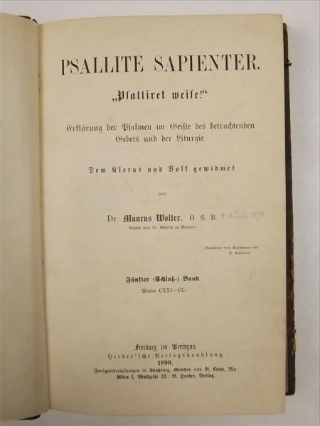 Psallite Sapienter, 1890 r.