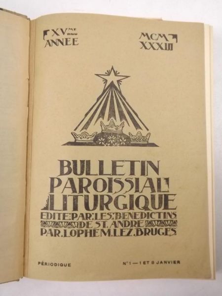 Bulletin Paroissial Liturgique, 1933 r.
