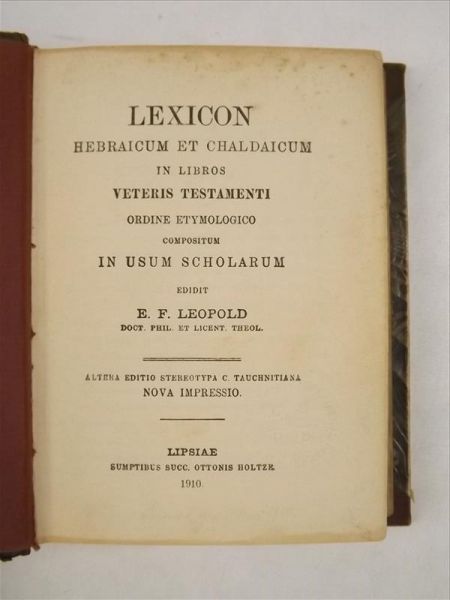 Lexicon Hebraicum et Chaldaicum,1910 r.