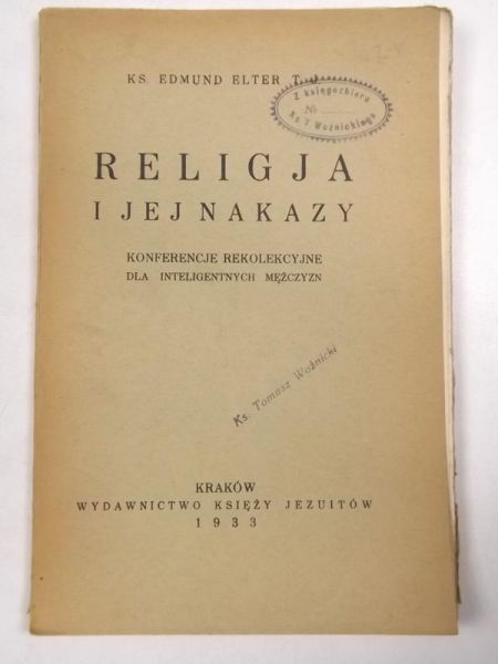 Religja i jej nakazy, 1933 r.