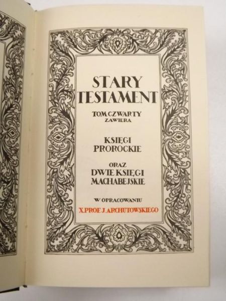 Stary Testament, tom 4, 1929 r.