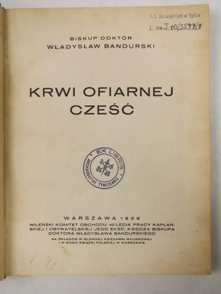 Krwi ofiarnej część, 1928 r.