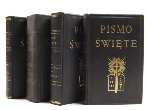 (tł) - Pismo Święte. Stary i Nowy Testament, IV Tomy, 1927 r.