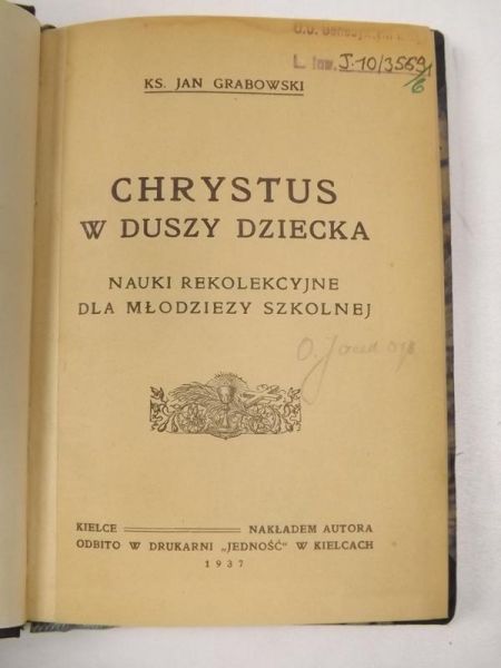 Chrystus w duszy dziecka, 1937 r.