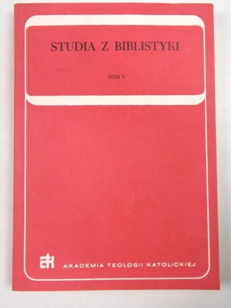 Studia z Biblistyki, t.V