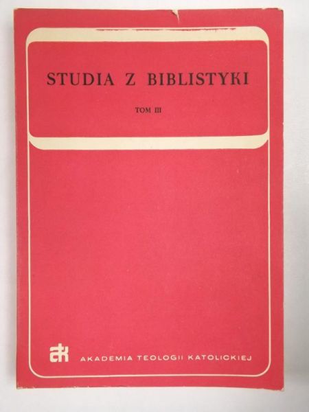 Studia z Biblistyki, T. III