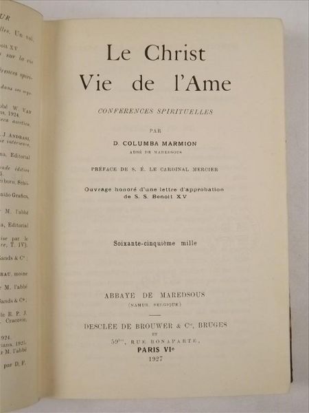 Le Christ Vie de l'Ame, 1927 r.
