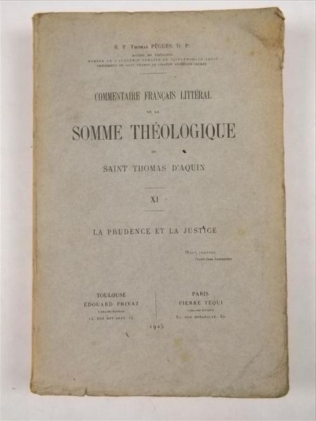 Commentaire francais litteral de la Somme theologique de saint  d'Aquin, 1925 r.