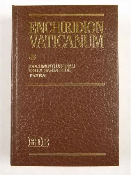 Enchiridion Vaticanum 5. Documenti Ufficiali Della Santa Sede 1974 - 1976