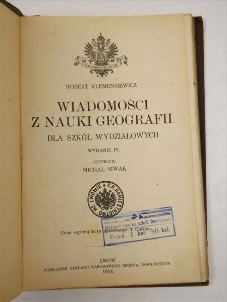 Wiadomości z nauki geografii, 1913 r.