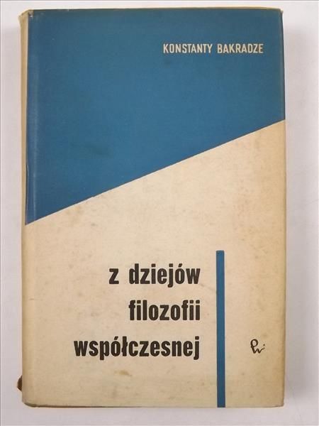 Z dziejów filozofii współczesnej