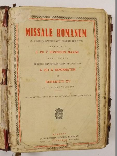 Missale Romanum Ex Decreto Sacrosancti Concilii Tridentini, 1935 r.