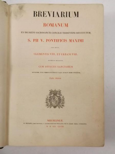 Breviarium Romanum, 1868 r.