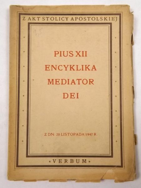 Encyklika Mediator Dei, 1948 r.