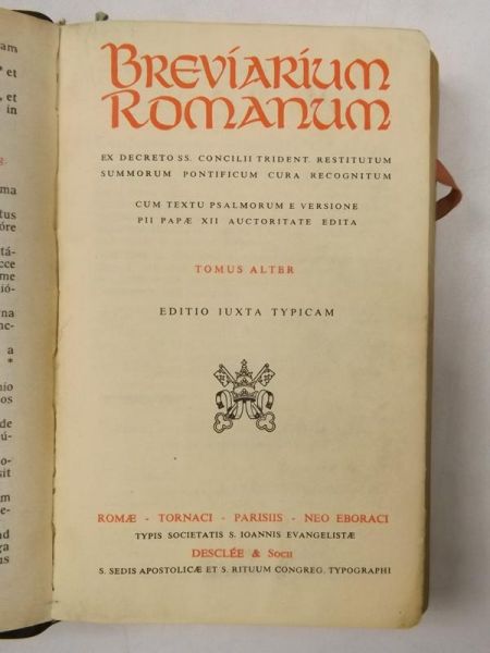 Breviarium Romanum, Tomus Alter ok. 1938 r.
