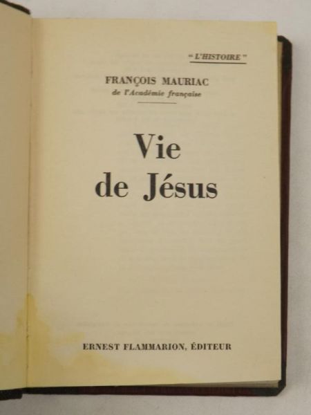 Mauriac Francois - Vie de Jesus, 1936 r.