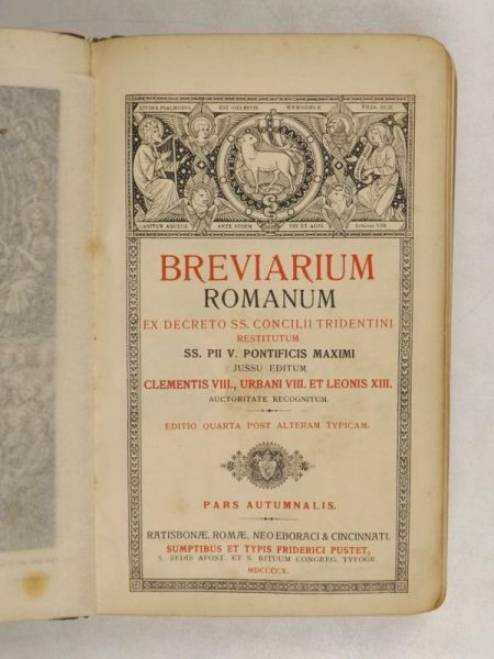 Breviarium Romanum pars Autumnalis, 1910 r.