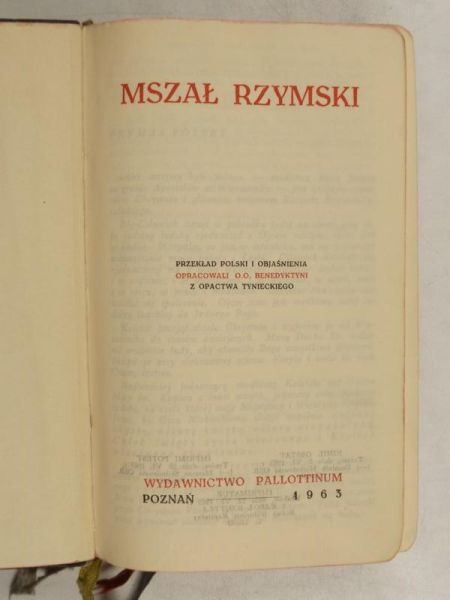 Mszał Rzymski w polskim przekładzie