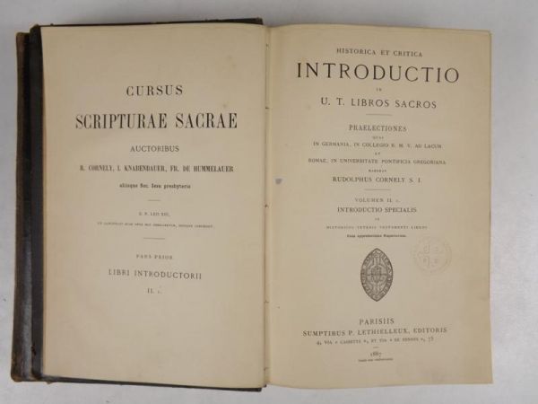 Historia et Critica Introductio in U. T. Libros Sacros, Vol.I-III, 1885-7 r.