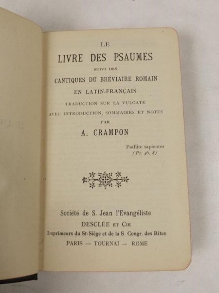 Crampon A. - Livre des Psaumes, ok. 1925 r.