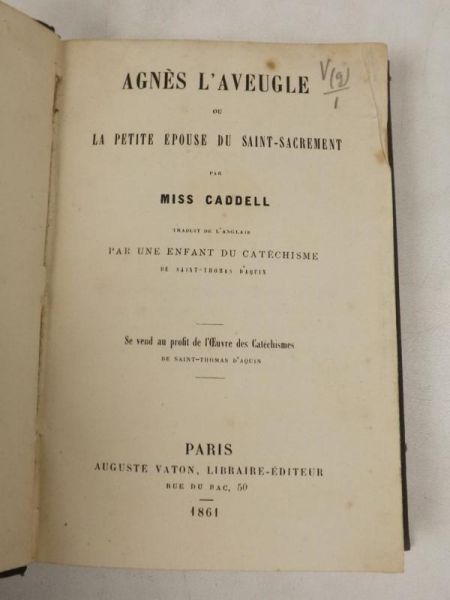 Caddell Miss - Agnes l'Aveugle, 1861 r.