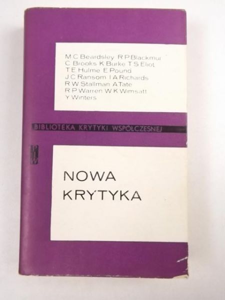 Nowa krytyka. Antologia