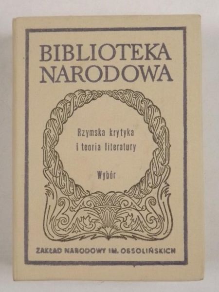 Rzymska krytyka i teoria literatury,BN