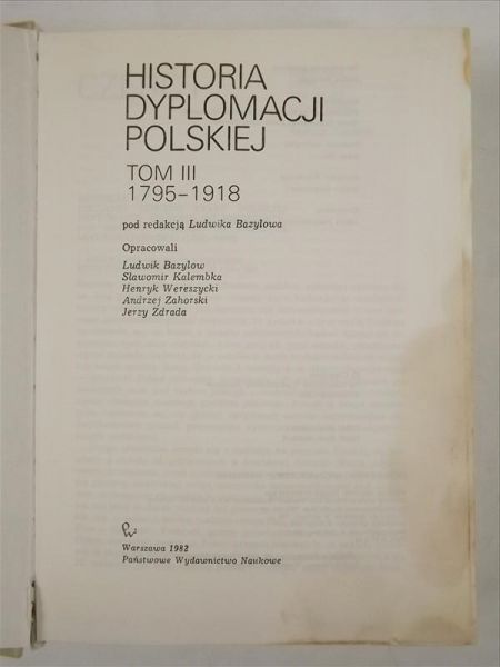 Historia dyplomacji polskiej, t. III, 1795-1918