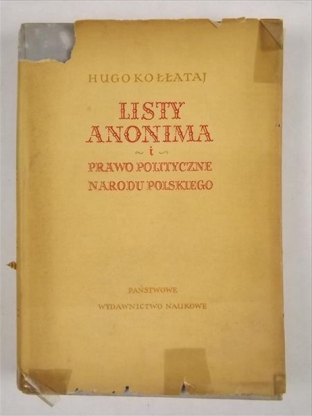 Kołłątaj Hugo - Listy Anonima i prawo polityczne Narodu Polskiego