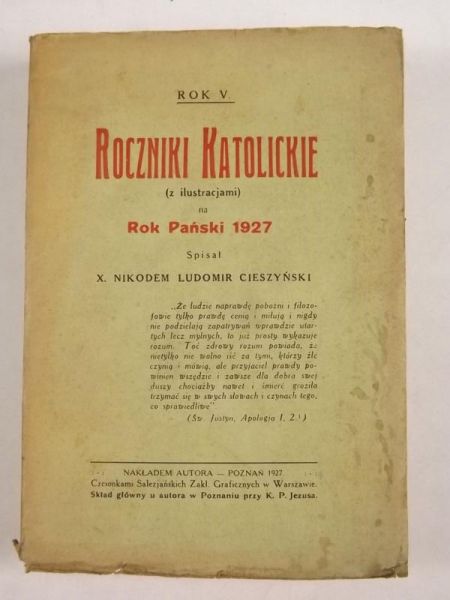 Roczniki katolickie na Rok Pański, 1927 r.