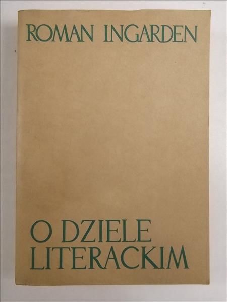 Ingarden Roman - O dziele literackim
