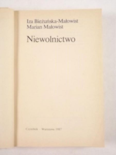 Bieżuńska - Małowist Iza - Niewolnictwo