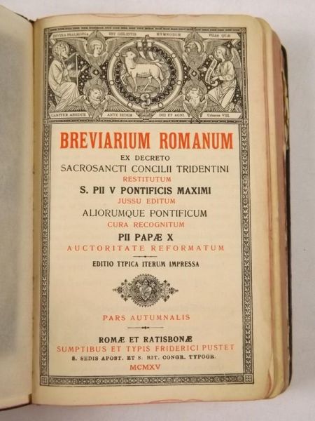 Breviarium Romanum, 1915 r.