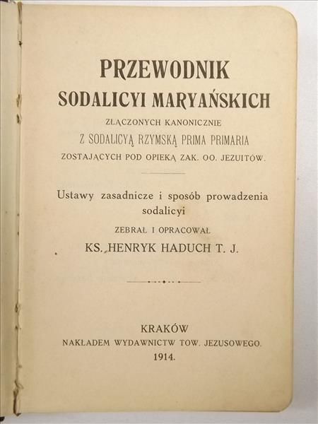 Przewodnik Sodalicyi Maryańskich, 1914 r.