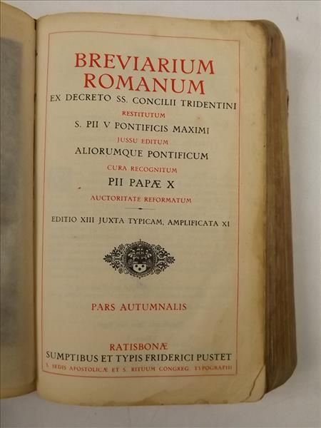 Breviarium Romanum pars Autumnalis, ok. 1931 r.
