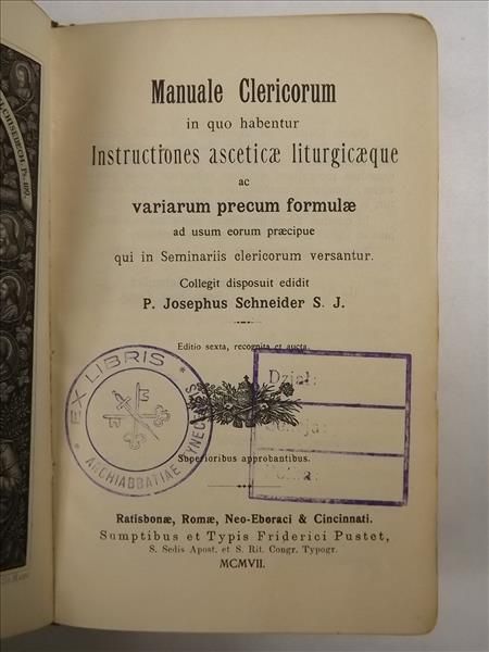 Manuale Clericorum, 1907 r.
