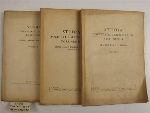 Studia Societatis Scientiarum Torunensis, t. I-III, 1948 r.