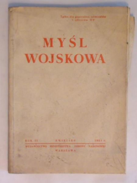 Myśl Wojskowa - Miesięcznik kwiecień 1951