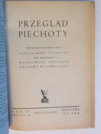 Przegląd Piechoty - Miesięcznik zeszyt 10 1947 r.