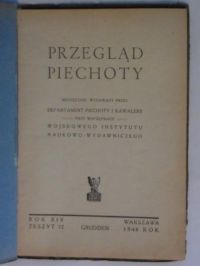 Przegląd Piechoty - Miesięcznik zeszyt 12 1946 r.