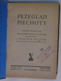 Przegląd Piechoty - Miesięcznik zeszyt 2-3 1946 r.