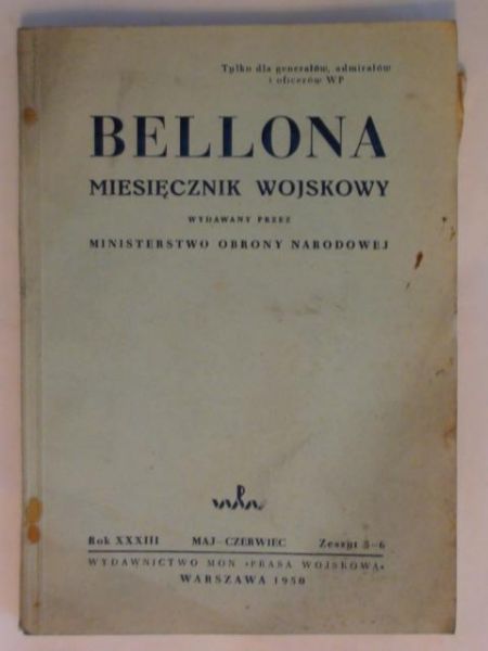 Bellona - Miesięcznik Wojskowy Nr 5-6 1950 r.