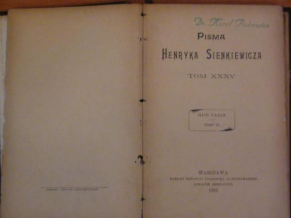 Pisma.Tom XXXV, 1903 r.