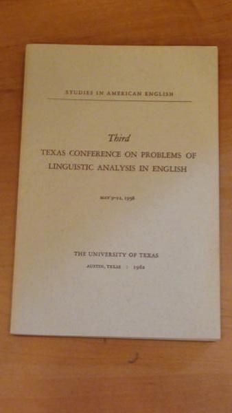 Chomsky Noam - Texas Conference on Problems of Linguistic Analysis in English